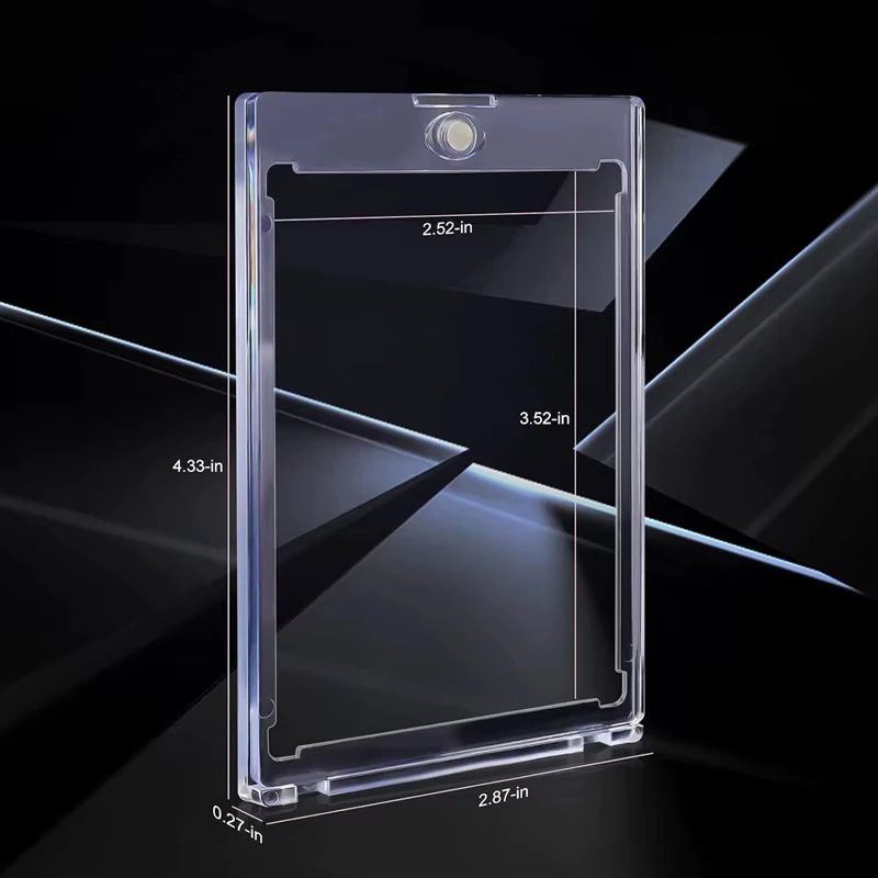 35PT magnetic card holder display cabinet suitable for gaming, sports trading, card holder, hard acrylic protective toy image 2