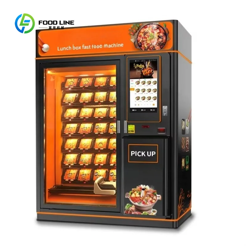 Customized Cost-effective Commercial Popcorn Machine French Fries Pizza Hot Food Full Automatic Vending Machine
