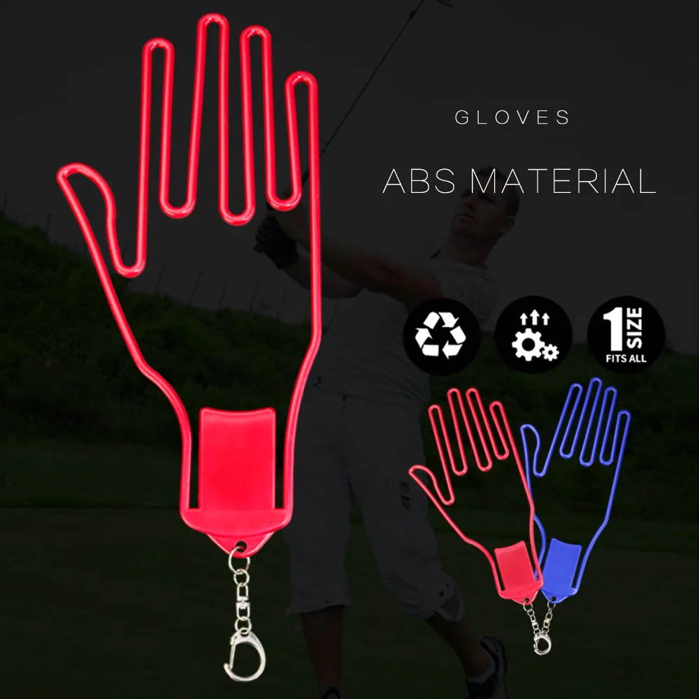 1pc Golf Gloves Stretcher Holder Keeper Hanger Gloves Support Frame Holder Rack Dryer Shaper Accessories Plastic with Metal Buck