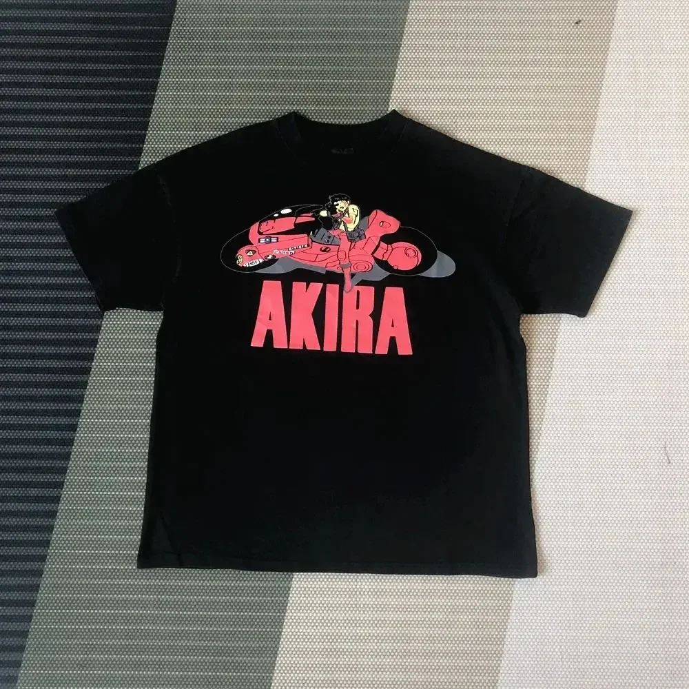 SAINT OF MICHAEL Akira grafika KISS hiphopowy nadruk Streetwear odzież w stylu vintage luźny top w dużych rozmiarach T-Shirt męski unisex