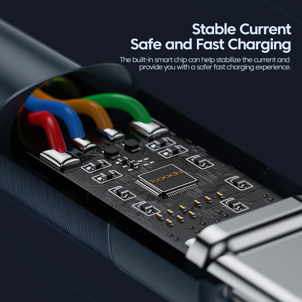 66 واط سوبر سريع شحن كابل توكي نوع C كابل USB C محول شحن سلك لهواوي P30 برو بيانات الحبل لسامسونج