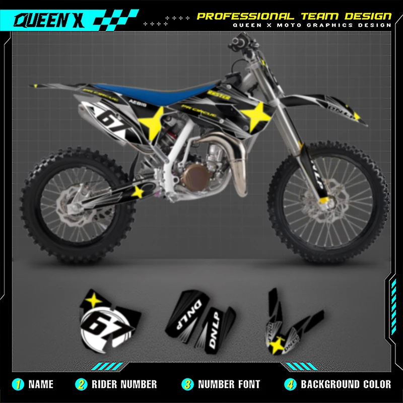 

Queen X MOTOR Graphics Stickers Decal Kits For Husqvarna TC85 2014 2015 2016 2017 001