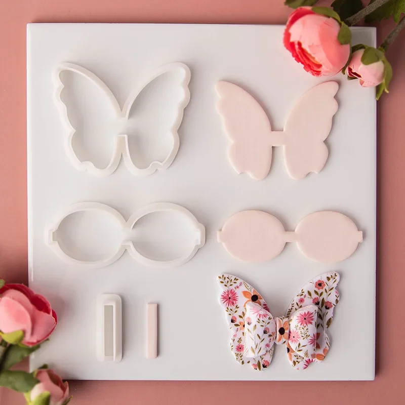 3 Pz/set Squisita Serie Arco A Forma di Farfalla 3D Bowknot Argilla Polimerica Frese per Orecchini FAI DA TE In Miniatura Strumenti Modello Fatti A Mano