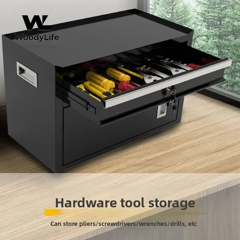 PremiumQuality Lockable Storage Cabinet with Key Aluminum Alloy Long Handle Thickened Stage Silent Drawer SlidesOffice Garage