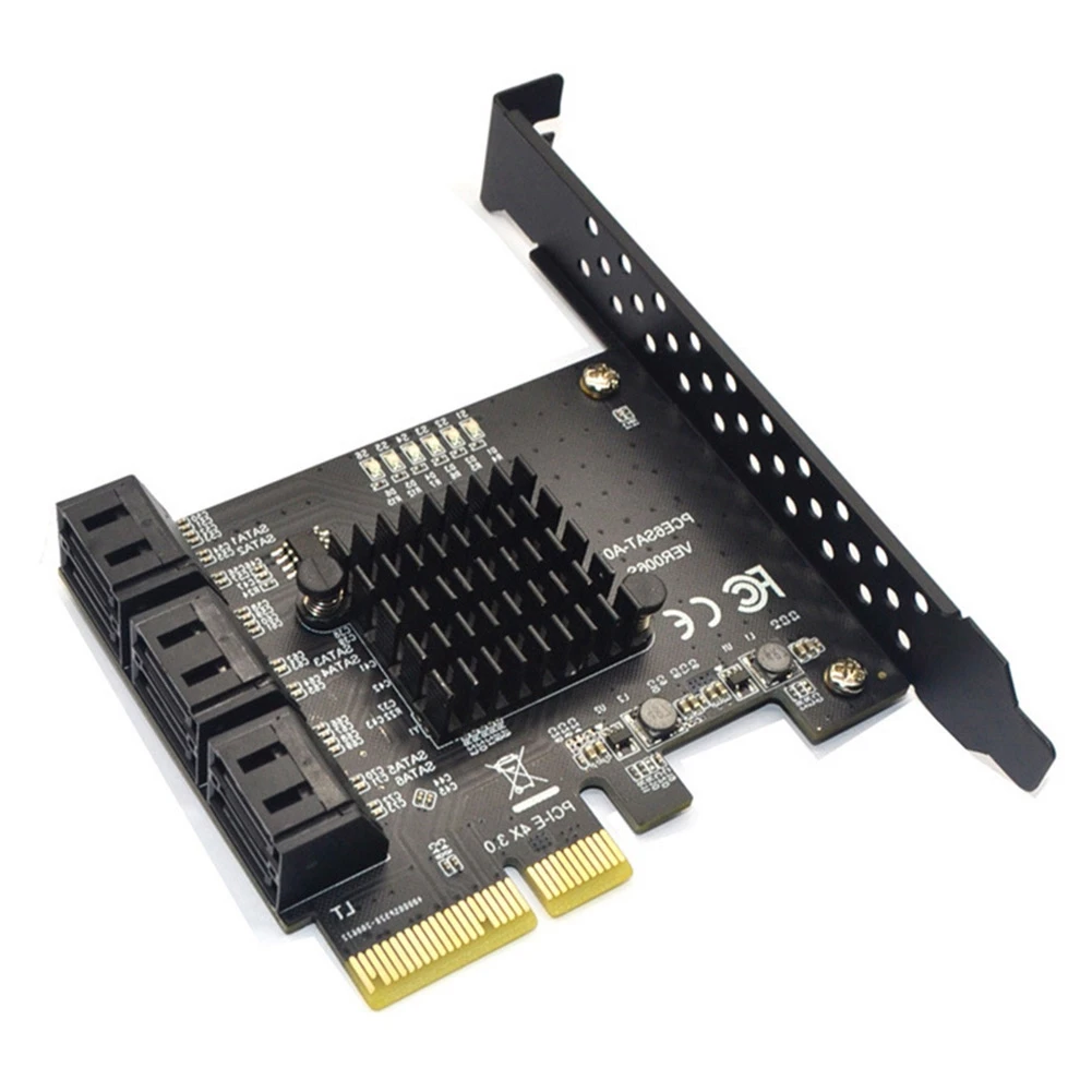 

6Gbps SATA 3.0 to PCI-E 4X Controller Card 6 Ports SATAIII PCIe Expansion Card PCI Express Adapter