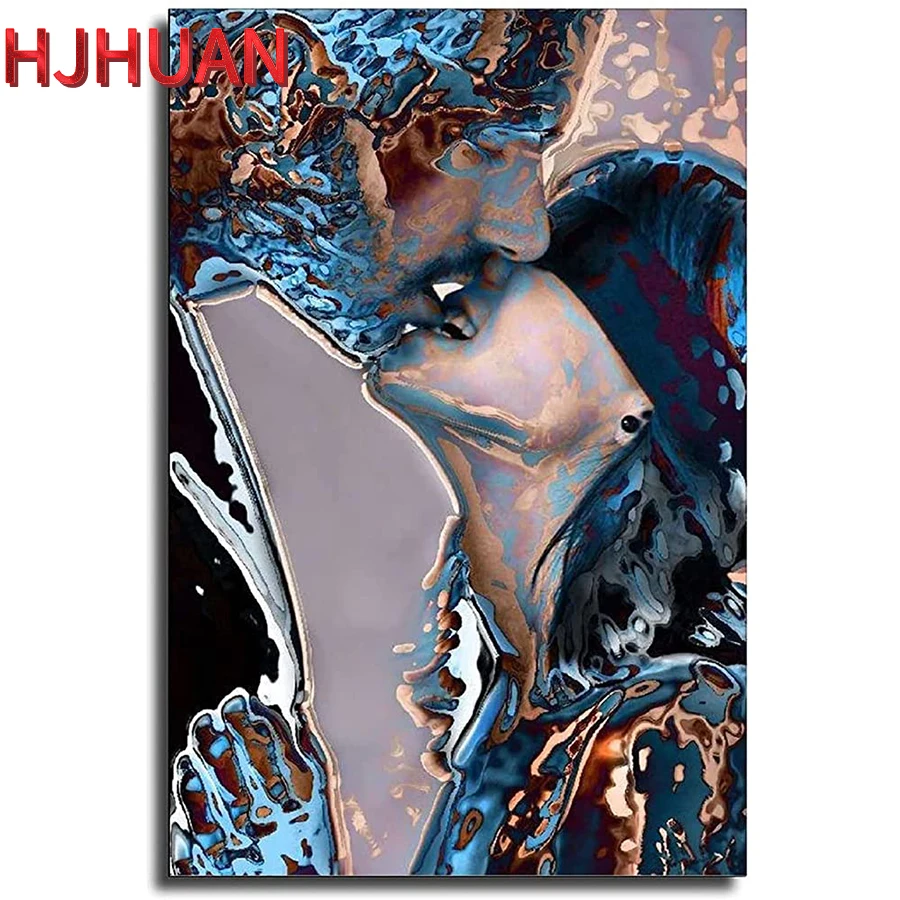 

Hot Sale!5D Abstract couple kissing Full Square Diamond Painting Diamond Mosaic picture of rhinestone round Diamond Embroidery