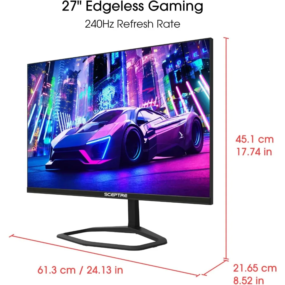 شاشة ألعاب مع مكبرات صوت بخاصية البناء ، DisplayPort المتميزة ، ، 1 مللي ثانية ، SRGB ، AMD FreeSync ، x2 HDMI x2 ، 27 بوصة