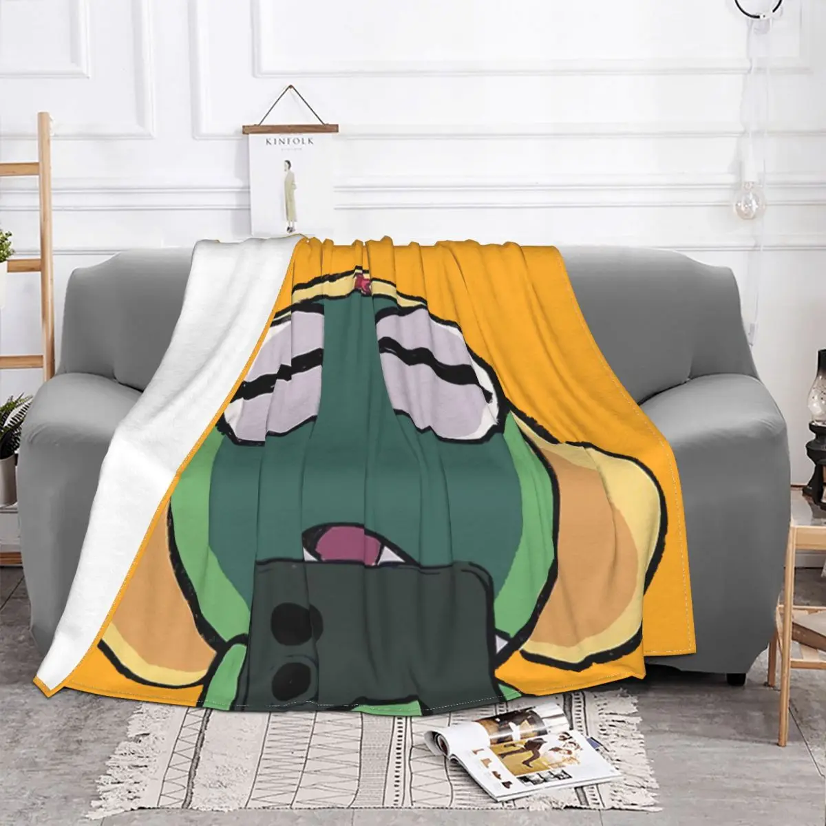 Coperta Sergeant Keroro in pile Keroro per tutte le stagioni, multifunzione, leggera, per trapunta sottile in peluche da ufficio