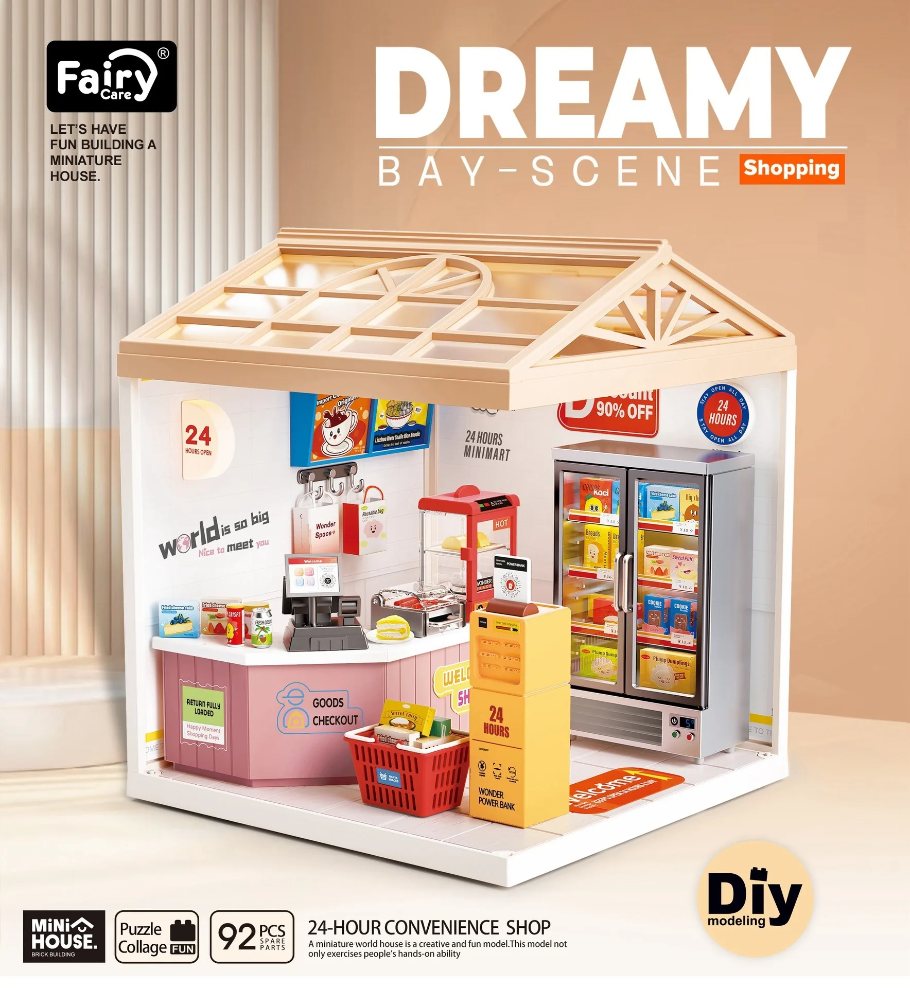 New Miniature Model House Diy House Simulation Dimension Model Puzzle Handmade Assembly Building Blocks Buy One Free One Free