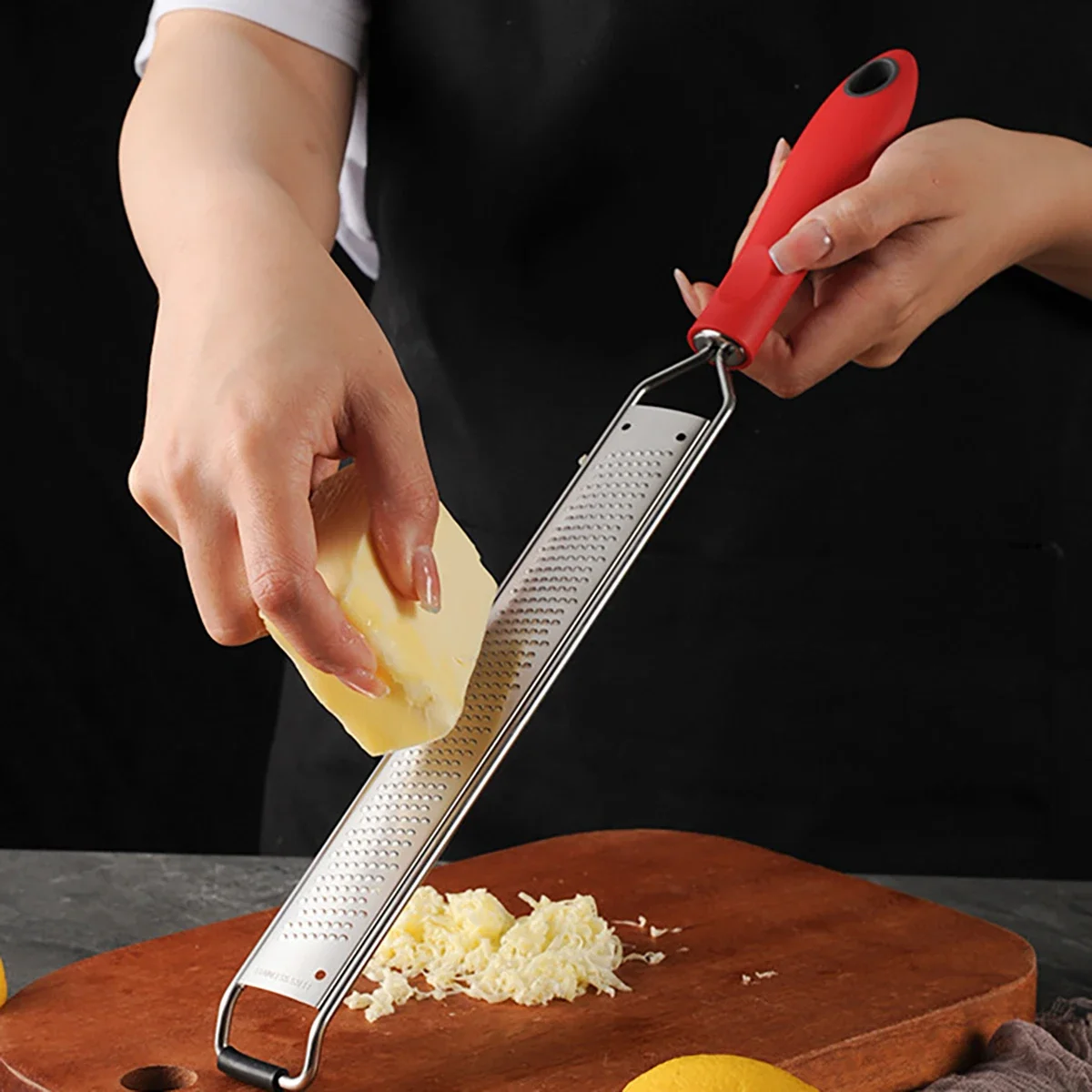Rallador de queso multiusos y Zester de cítricos para parmesano, limón, jengibre, ajo, chocolate y más frutas, utensilios de cocina
