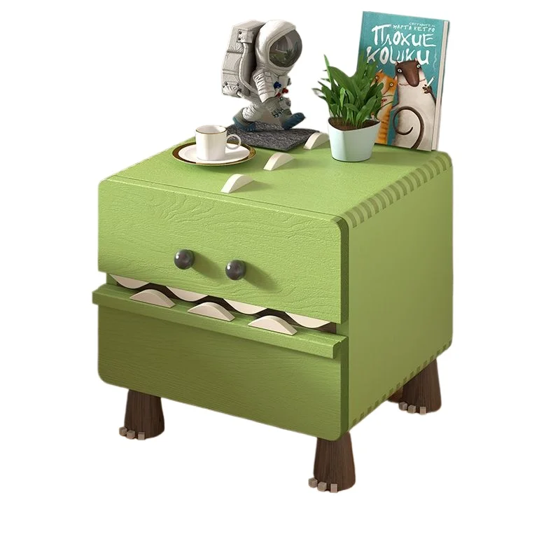 Pure solid wood environmental protection wood wax oil 30-40-50 cm log room cartoon creative boy bedside table small