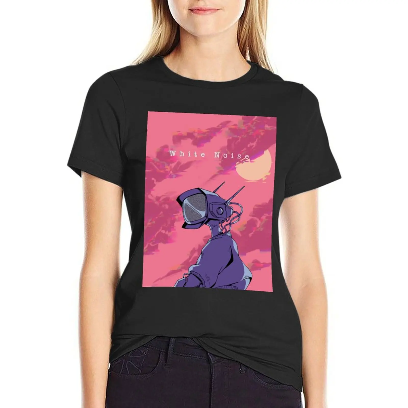 

White Noise T-Shirt aesthetic clothes customs design your own hippie clothes customizeds black t-shirts for Women