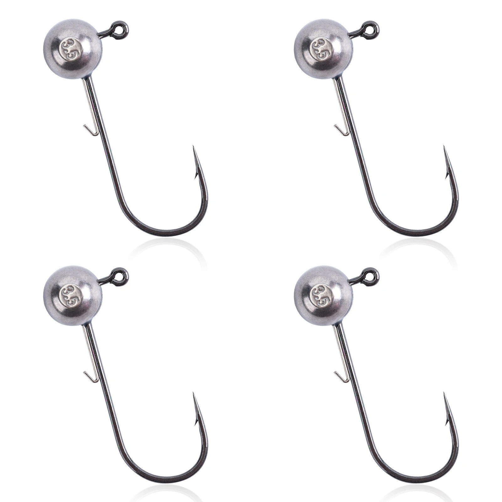 Goture Tungsten Jig Head Angelhaken 1,8 g 2,7 g 3,5 g 5,3 g 7 g gewichteter Haken Jig Angelhaken Weicher Wurm Jighaken zum Karpfenangeln 7