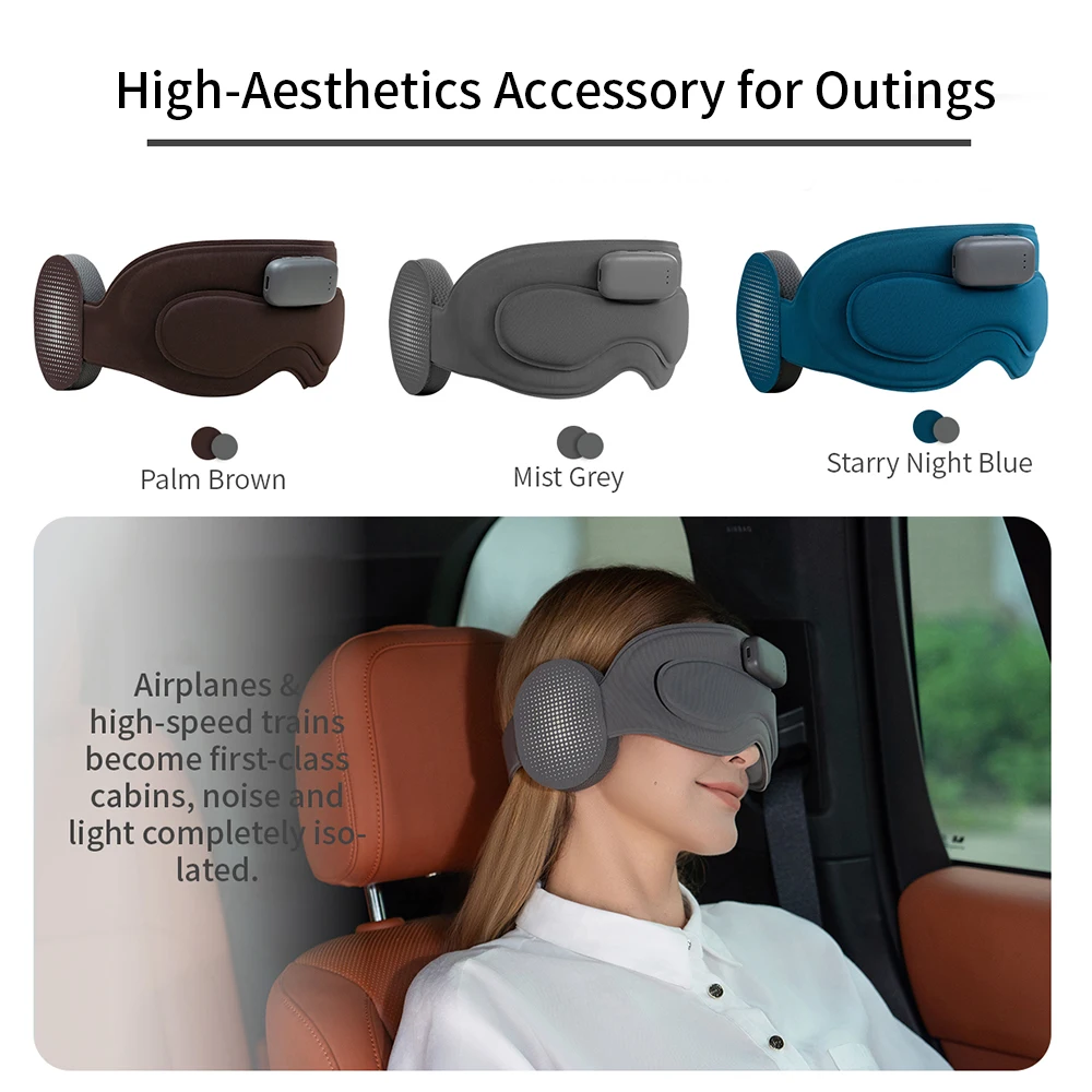 Professional New AI Sleep Mask Intelligent Bluetooth USB Heat Smart Technology Sleep Therapy Tech Sleep Aid Eye Massager - view 3