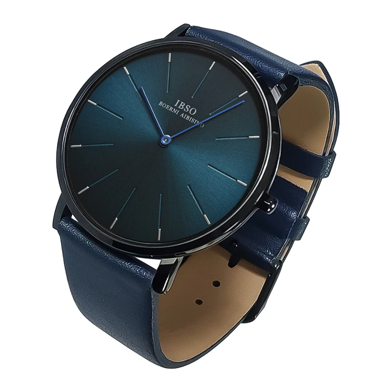 Original Brand Men Watch Blue Leather Waterproof 2024 Dress Quartz Hand Clock Boys Ultra Luxury Trend Male Wristwatches Brown