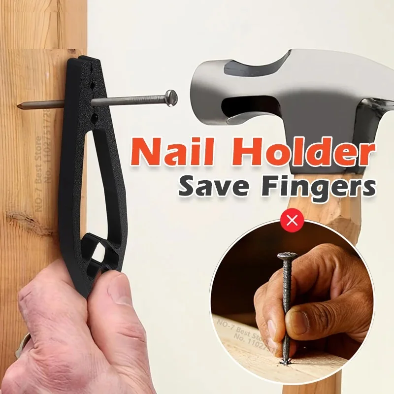 Portable Nail Fixer Tool Woodworking Nail Fixer Plastic Sliding Joint Pliers Protect Fingers for Maintenance and Woodworking