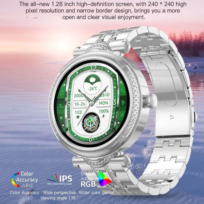 Fashion Ladies Smartwatch Dial Call Social APP Message Reminder Sports Smart Watchse Waterproof Music Fitness Tracker Gift Women