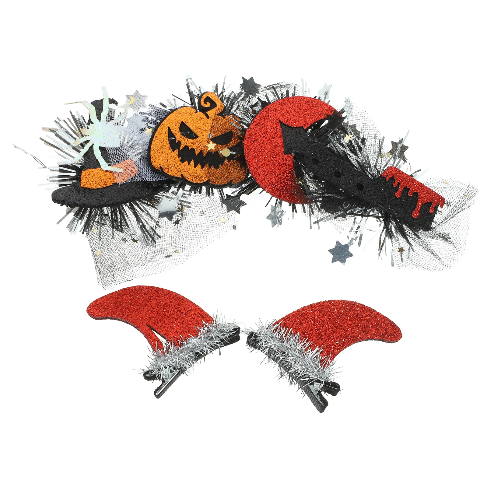 

6 Pcs Decorations Hairpin Headgear Child Clips For Halloween Felt Accessories Girls