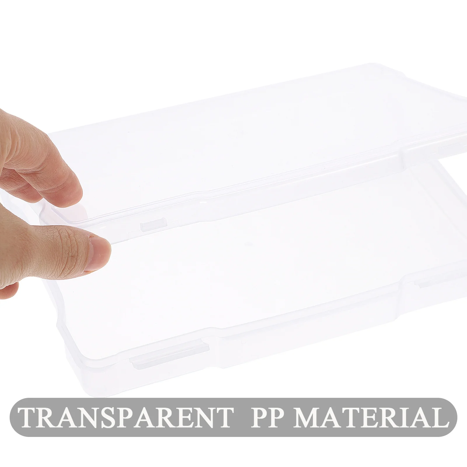 

1Set Clear Photo Organizer Box Multi-Functional Card Storage Case for Photos Postcards Crafts Desktop Storage Container