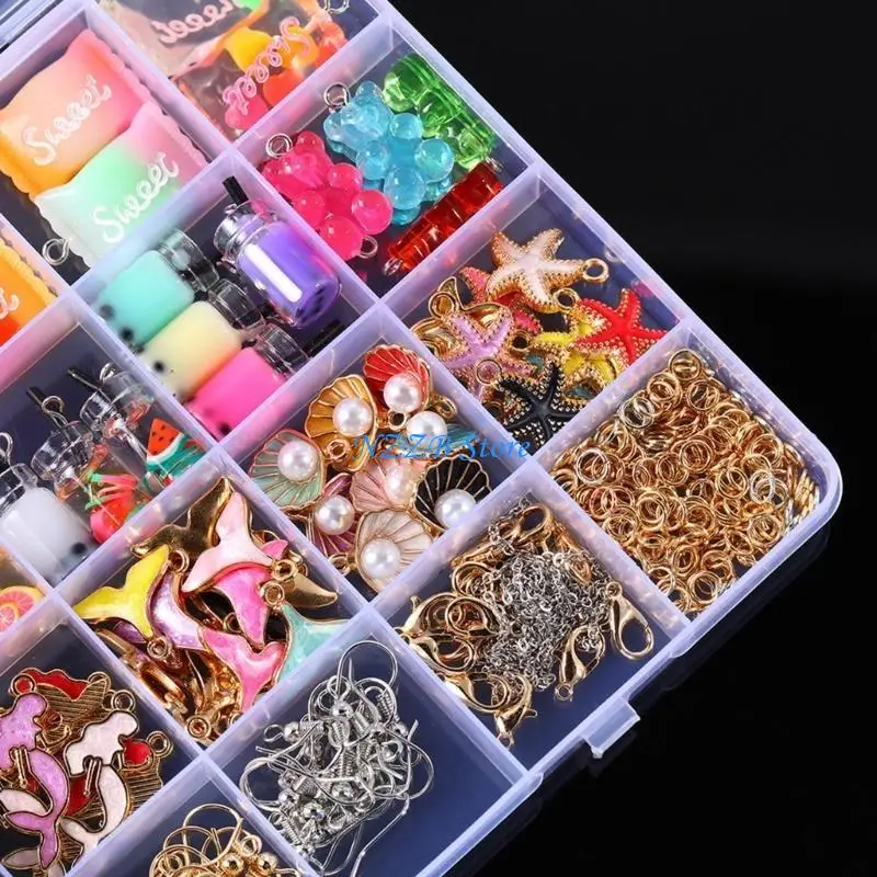 T21F Pendant Set DIY Jewellery Pendants Bead Chain Necklace Charm Jewelry Making