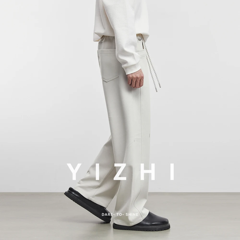 2025 Autumn New Fashion Men's Drape Sweatpants American Fashion Brand Loose Straight Sports Pants Men's Casual Pants Trousers