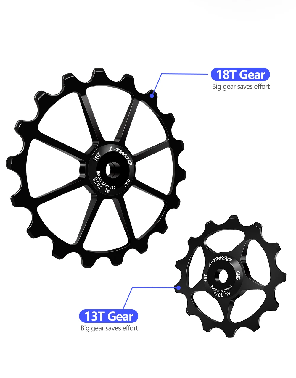 LTWOO UT Fahrrad Keramik Lager Carbon Faser Jockey Pulley Rad Set Schaltwerke Guide Für 105 5800 6800 Ultegra DURA ACE – Detail 5