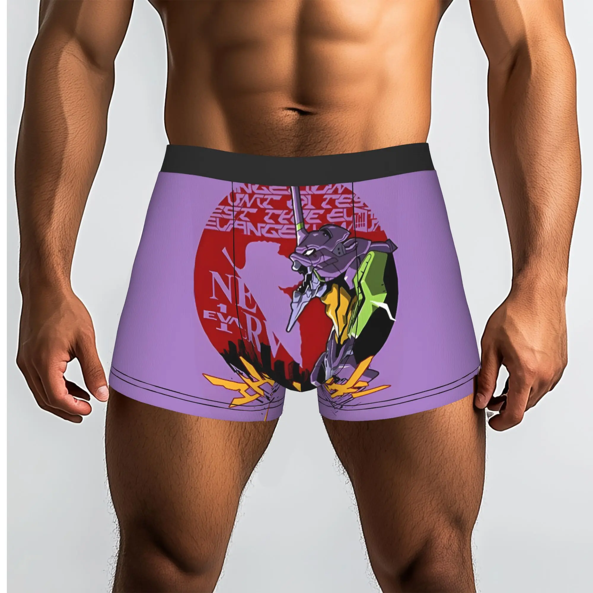 EVA 01 Bandai EVA Underpants Homme Panties Men's Underwear Ventilate Shorts Boxer Briefs