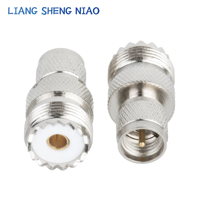 1pcs Mini UHF PL259 SO239 TO UHF Connector UHF Male Jack To miniUHF Female Plug RF Coax Connector Straight Adapter Crossover sub