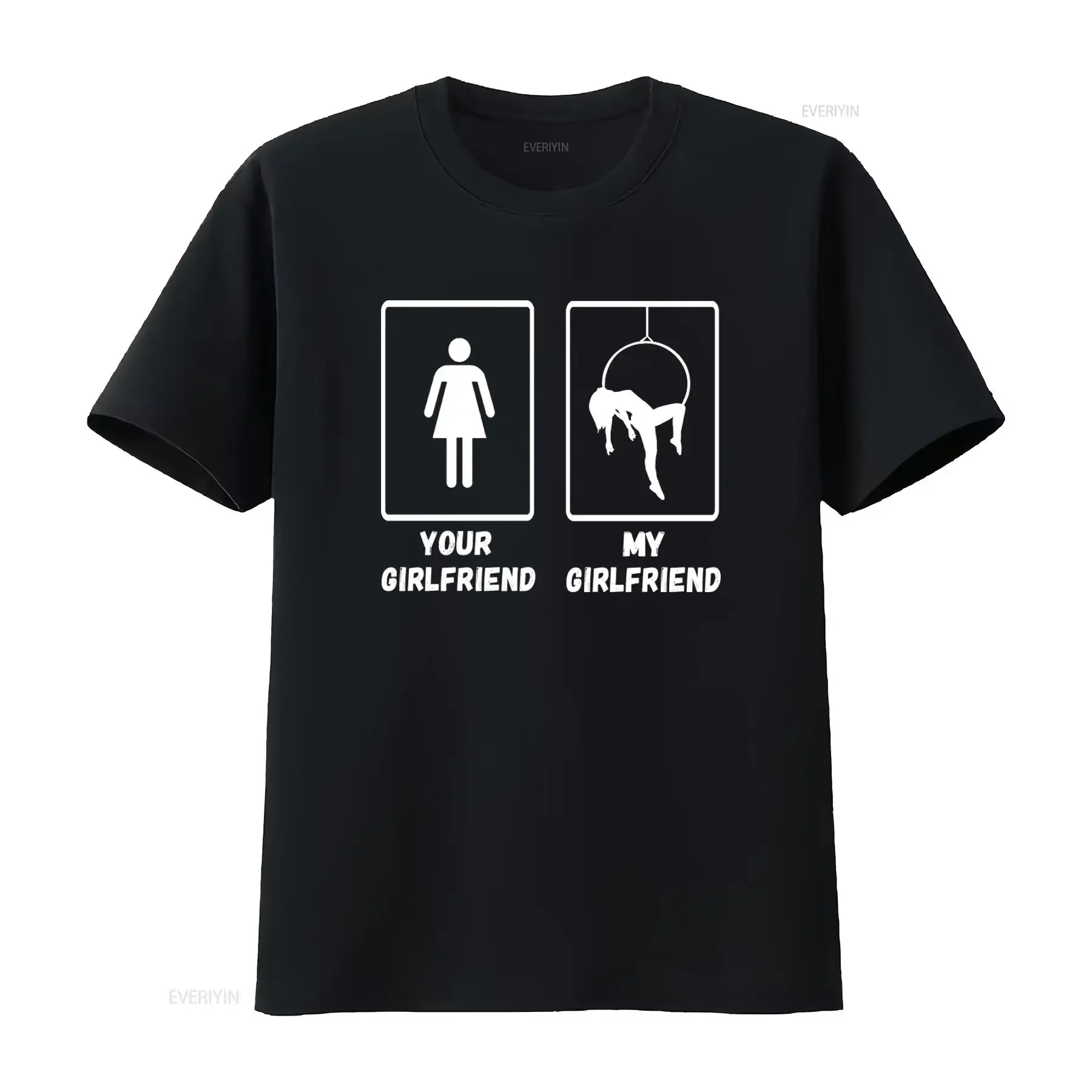 Aerial Hoop T Shirt My Girlfriend Your Hanging AerialisT Silk Circus Lyra vintage Washed Casual Comfortable streetwear homme