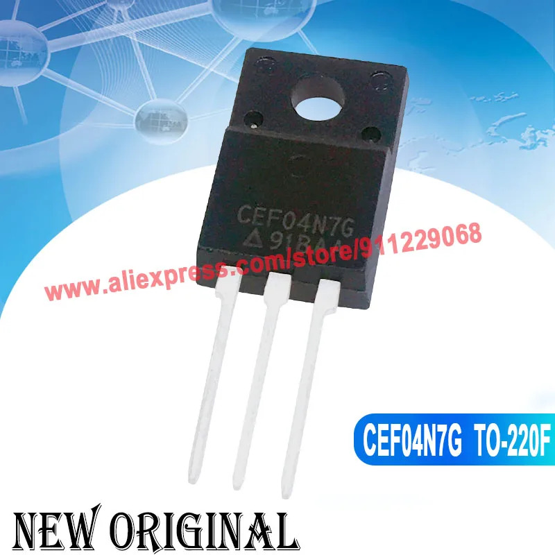 (5 Pieces) CEF04N7G  TO-220F 700V 4A / K2483 2SK2483  900V 3.5A /  K3645 2SK3645 100V 41A / 04N60C2 SPA04N60C2  TO-220F