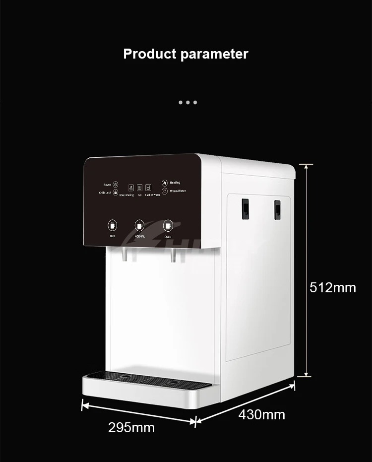 Home Use Desktop Countertop Drinking 100 Gpd Reverse Osmosis Ro Hot And Cold Water Purifier Small Machine Filter Water At Home