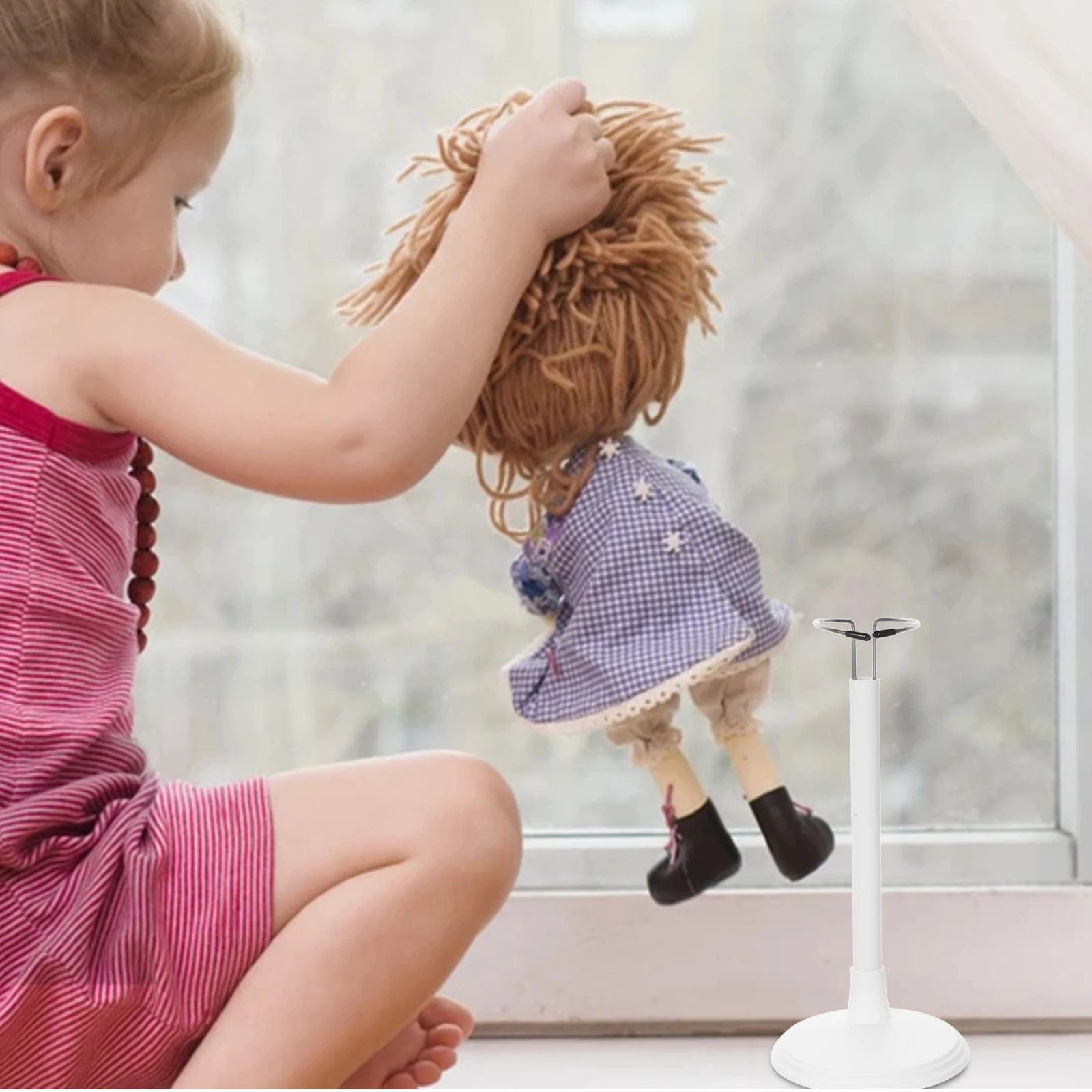 

35Cm Adjustable Doll Display Stand Support Holder Round Base Lightweight Rack