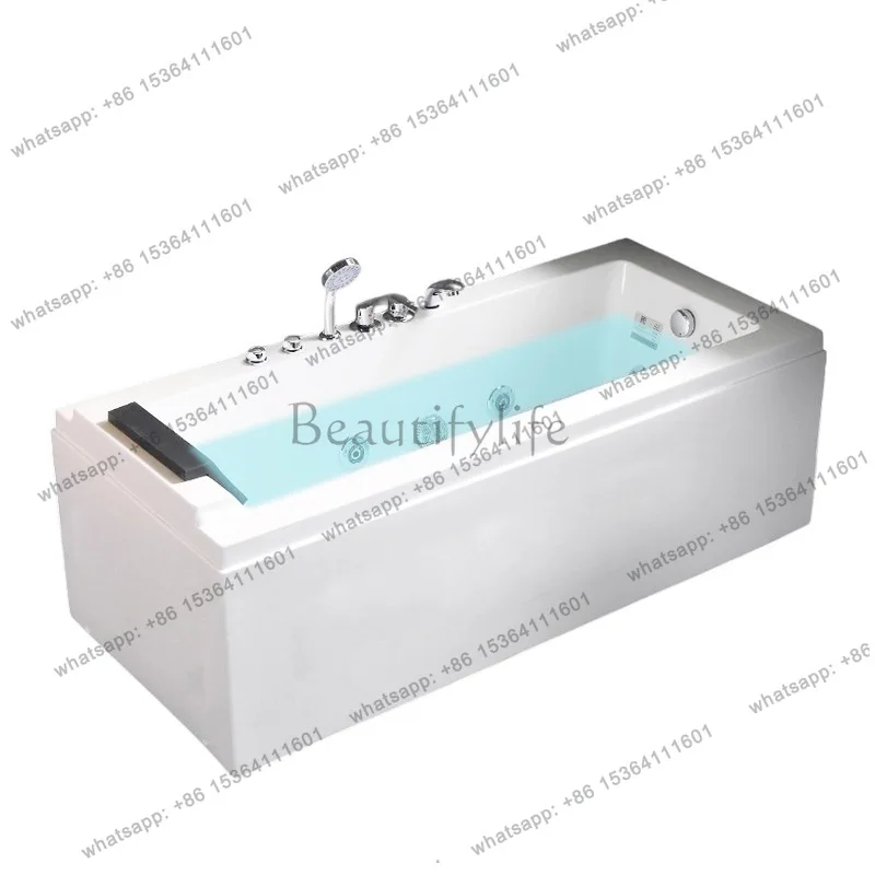 

Simple single acrylic household square cylinder Jacuzzi Cross-border acrylic bathtub