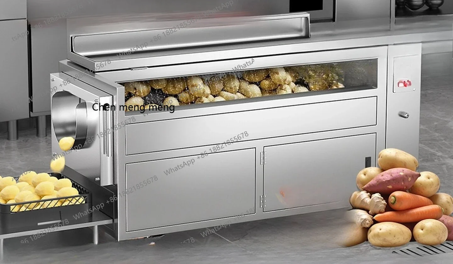 M138 Commercial Automatic Brush-Type Sweet Potato and Taro Peeler and Washer
