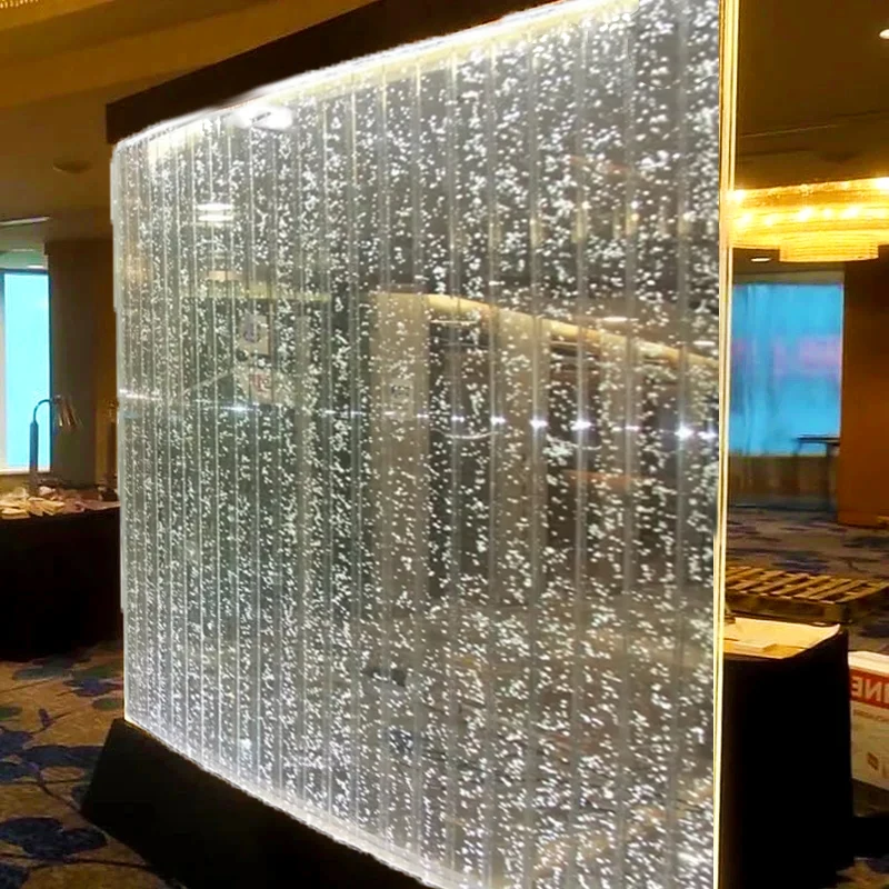 

Customization.Indoor Acrylic Screen Water Curtain Wall Waterfall Bubble Fountain Panel