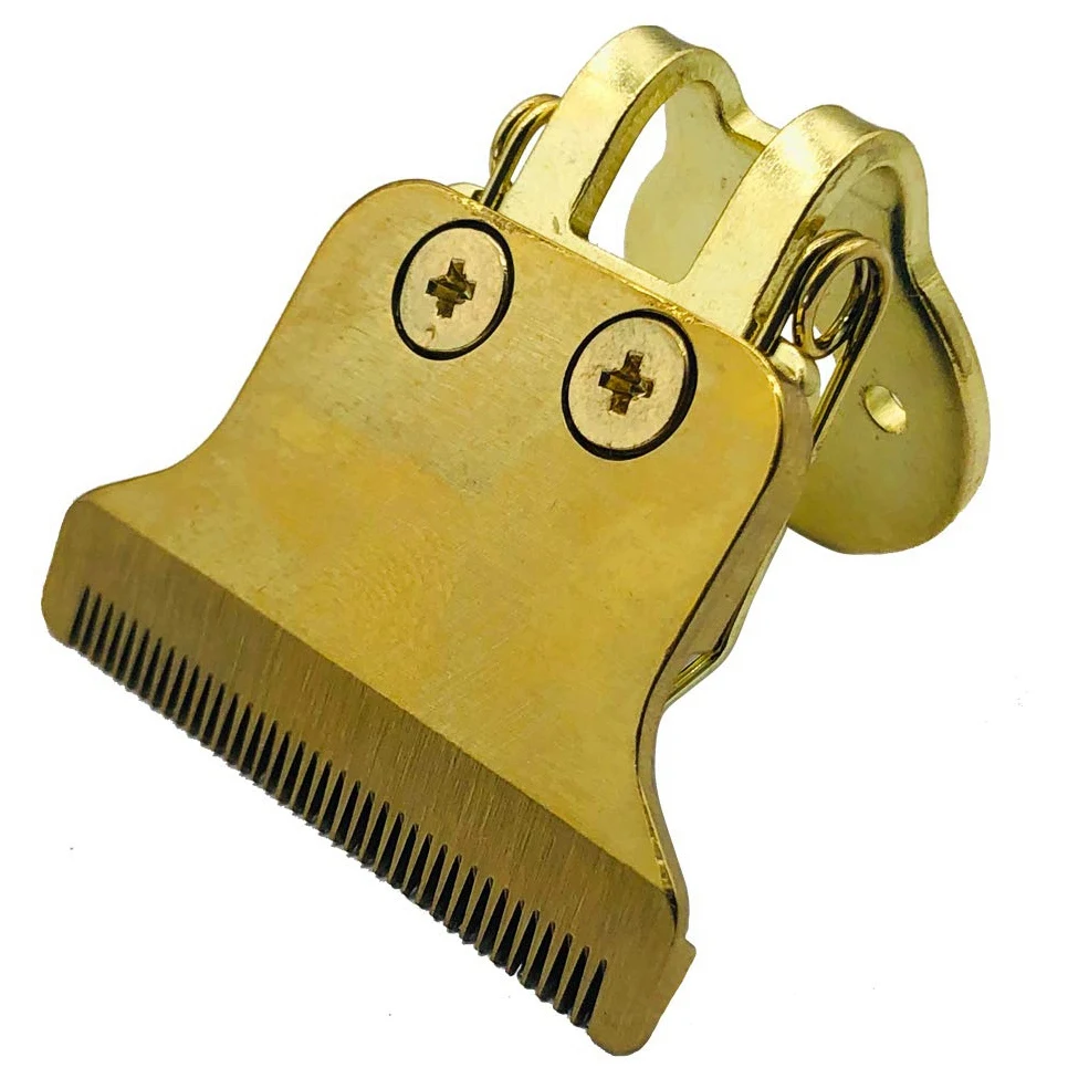 T-Shaped Hair Clipper Blade with Stand T9 Blade Trimmer Replacement Head Replacement Clipper Head Gold