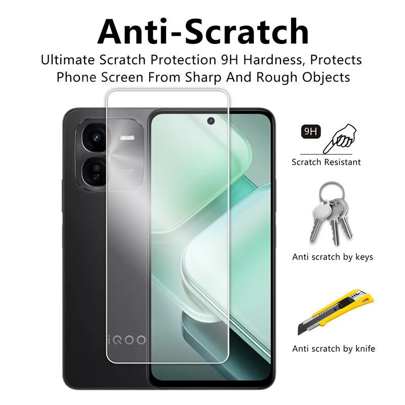 For iQOO Z9x Glass For Vivo iQOO Z9x Tempered Glass 6.72 inch Full Glue Transparent HD Screen Protector For iQOO Z9X Lens Film