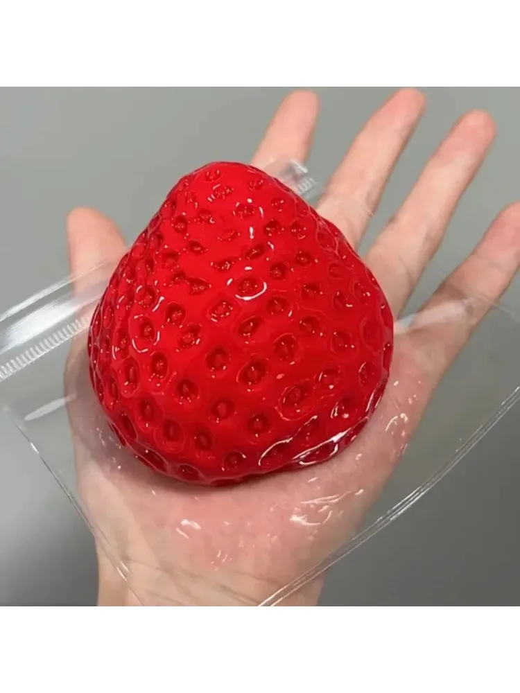 Jouet Fidget Squishy Taba aux fraises – Jouet anti-Stress à rebond lent pour enfants, adultes, bureau et cadeaux de fête – Cadeau à presser