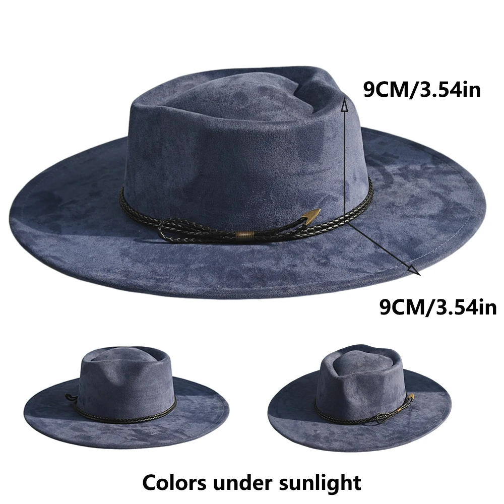 New Heart-shaped Vegan Suede Hat Wide Brim Customizable with Branding Heat Transfer Printing Versatile Fedora Chapeau Sombrero
