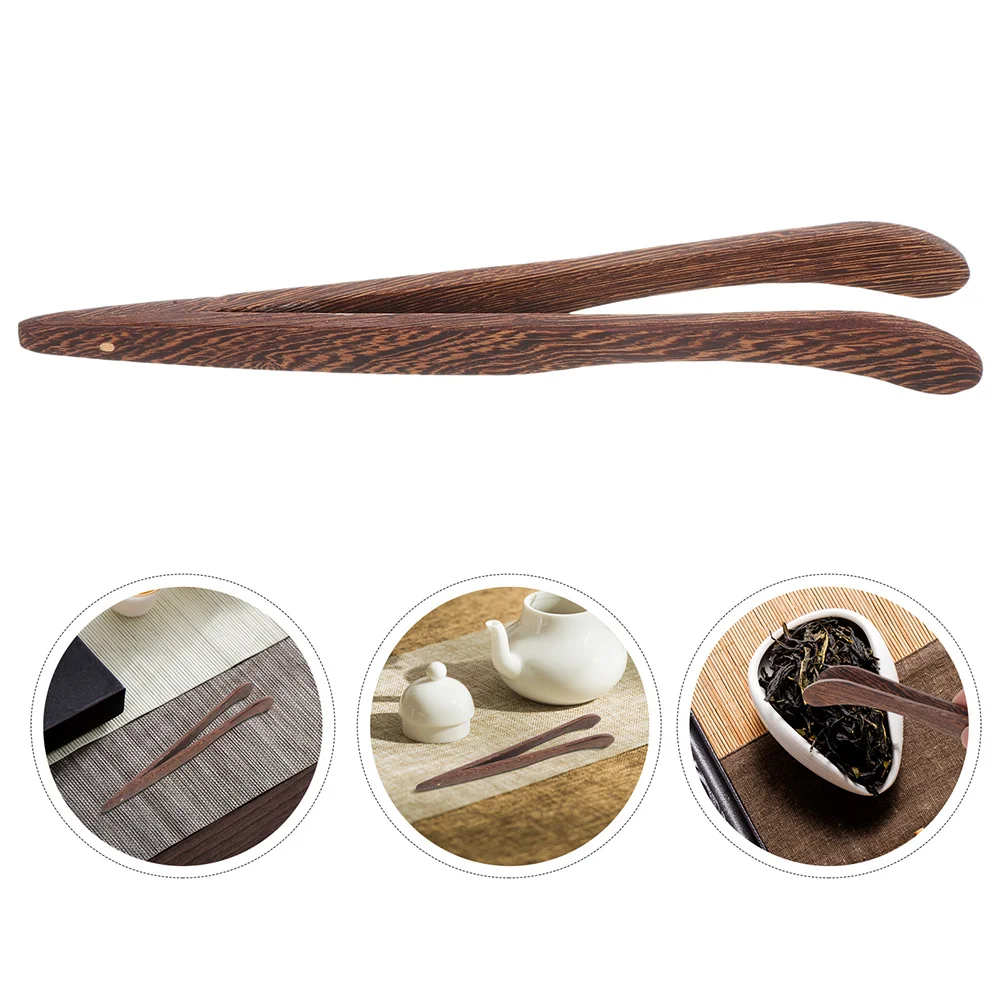

2 шт. деревянные щипцы для сахара из натурального дерева с противоскользящим покрытием, аксессуары для кухни, принадлежности для китайской чайной церемонии