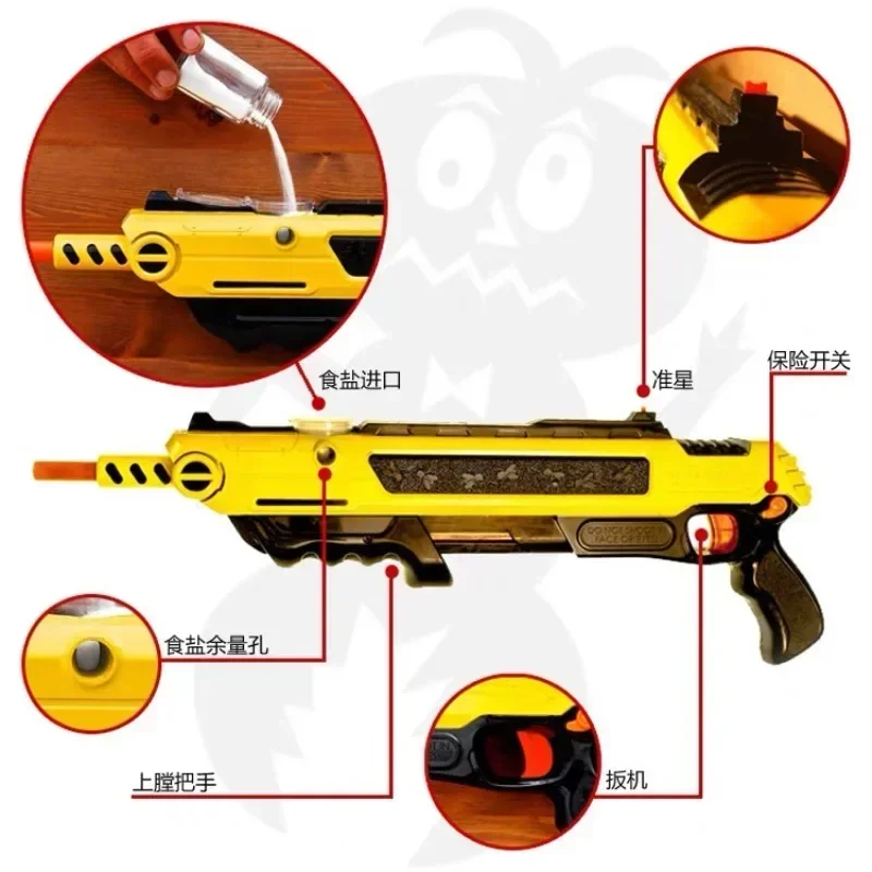 2024 New Outdoor Toy Pistol Soft Bullet Anti-mosquito Fly Anti-yellow Bug Salt Gun Gel Ball Blasting giocattoli per bambini giocattoli per adulti