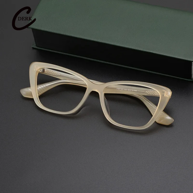 Retro Black Framed Cat Eye Glasses Holder for Women High-quality Handmade Acetate Optical Reading Men's Prescription Eyewear