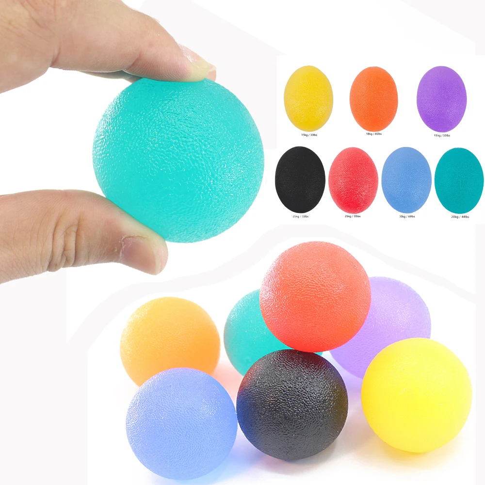 

4Pcs Fitness Silicone Massage Therapy Grip Ball Egg Toy Hand Finger Exerciser Muscle Recovery Gripper Pain Relief Fascia Ball