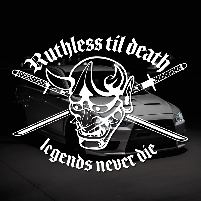 “Ruthless Til Death” & “Legends Never Die” JDM Style Decals, High-Quality Waterproof & Unique Style Decal For Your Love Car