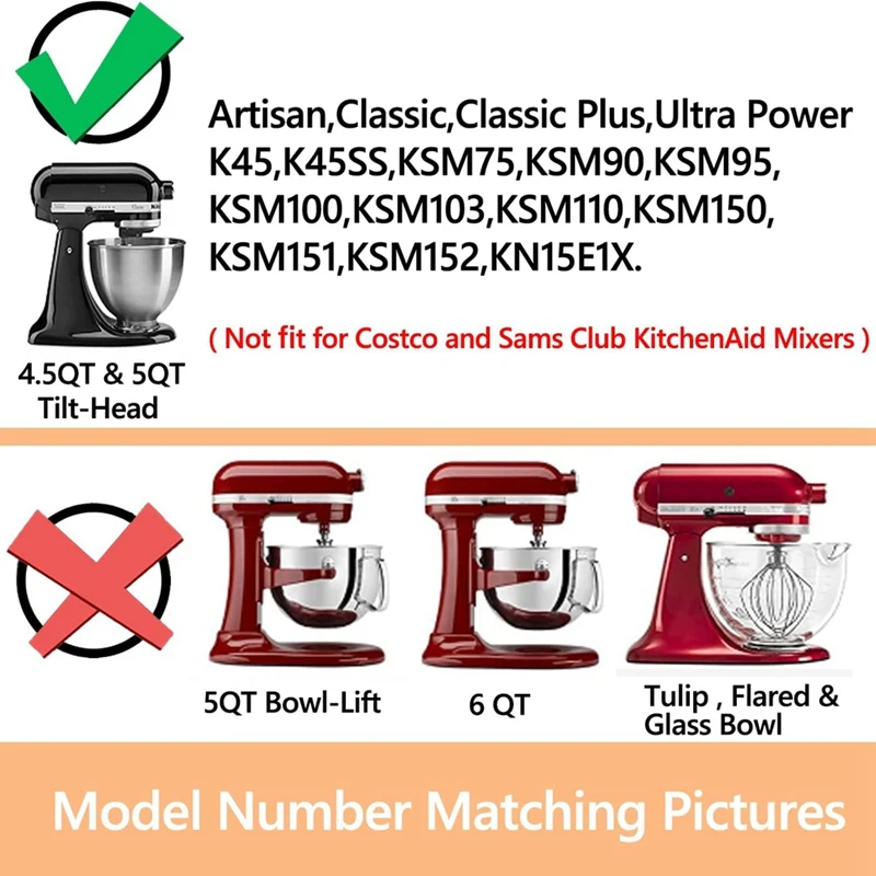 Do akcesoriów kuchennych 4,5-5 Qt Miksery stojące z uchylną głowicą do mocowania wiosła Kitchenaid do K45B/K5THCB/K5THBS