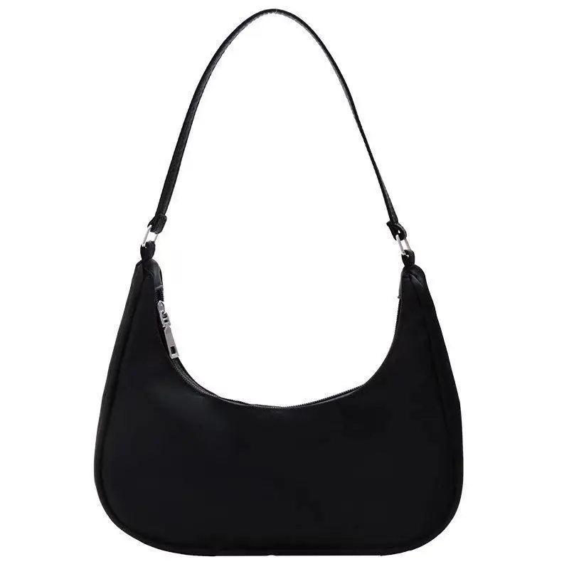 Women’s Nylon Crossbody Bag,TrendyNewDumpling‑Shaped Shoulder Purse,Minimalist SmallSolid ColorSingleShoulder Handbag for Ladies - view 2