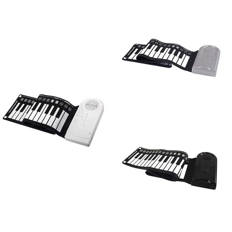 

New-49-Key Hand-Rolled Piano With Speaker Portable Folding Children's Piano Beginner Piano Teaching Instrument