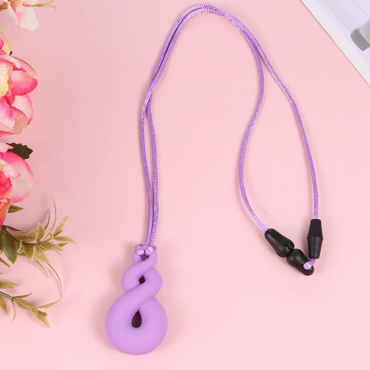 

3pcs Teething Necklace Silicone Dental Pacifier Chewing Necklace Bright Colorful Teething Chain Pendant Food Grade Baby Shower