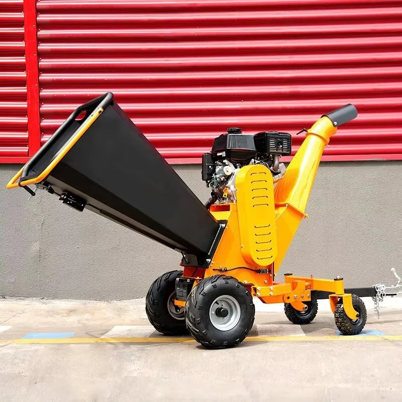 Mobile  Wood Chipper Shredder Machine Towable Garden Branch Leaves Crusher Wood Shredder for Farm Orchard