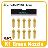 Creality 10PCS K1 Brass Nozzles Kit 3D Printer Parts 10PCS High Speed Nozzles Kit for K1/K1 Max/Ender 3 V3 KE/CR-10 SE/CR-M4